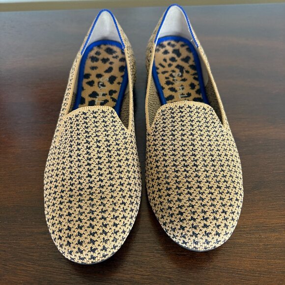 Rothy's Shoes - EUC Rothy's Gold Black Metallic Houndstooth Loafers, sz 8.5